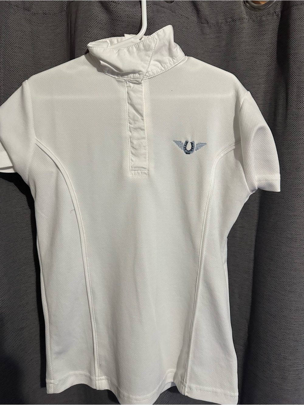 White Kids Short-Sleeve Polo Top